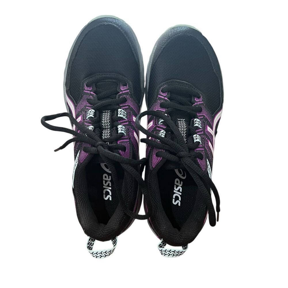 Asics Pre Venture 9 Shoes Women Size 5.5 Black Purple hiking Trail Youth 4.5